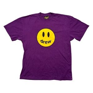 Drew House Justin Bieber Big Logo Purple Oversized T Shirt Mens XS